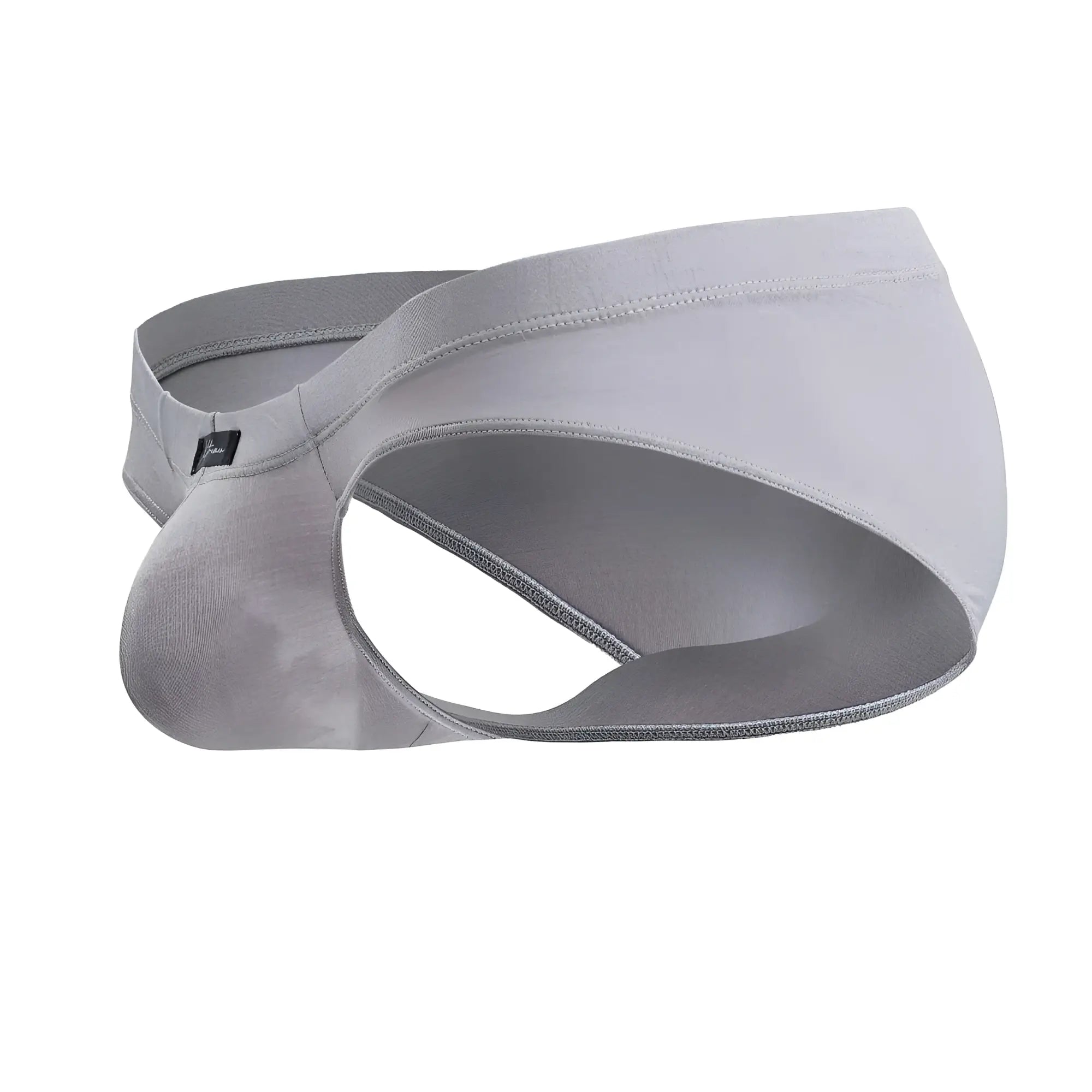Xtremen 91218 microfiber briefs in gray with smooth seamless design and reinforced stitching along edges