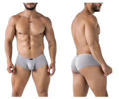Gray xtremen 91219 microfiber trunks with smooth form fitting design and subtle brand tag at the waistband