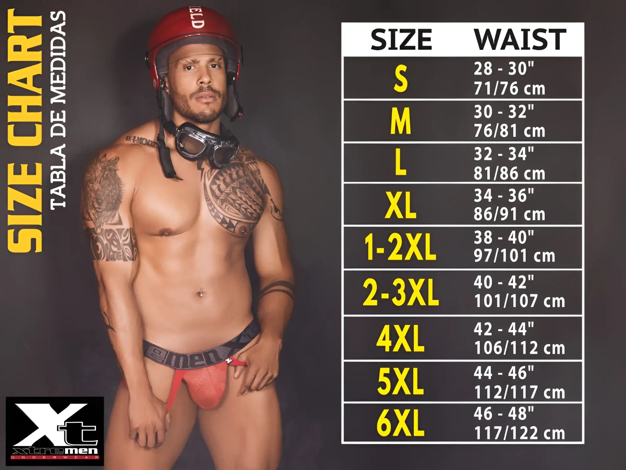 Red athletic briefs with black elastic waistband and xtreme branding made of microfiber for active use