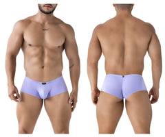 Xtremen 91219 microfiber trunks in lilac are light purple form-fitting men’s briefs with smooth fabric and subtle waistband logo
