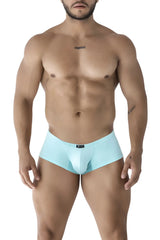 Light blue Xtremen 91219 microfiber trunks with form-fitting sleek fabric and black brand tag at waistband
