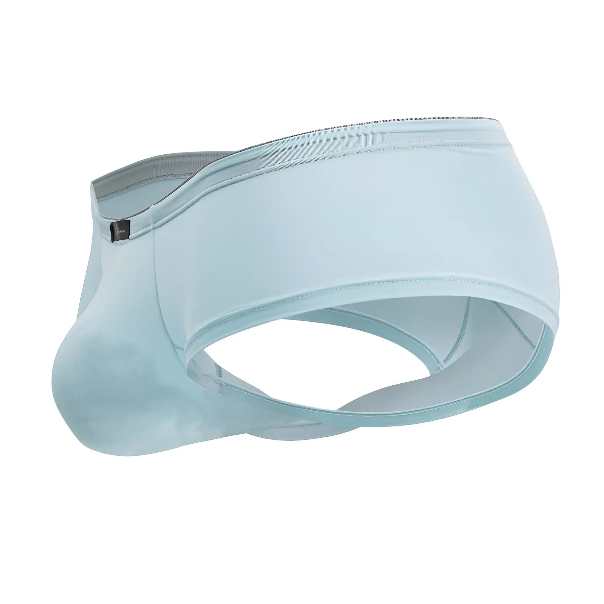 Light blue form-fitting xtremen 91219 microfiber trunks with smooth fabric and contoured design in seawater color