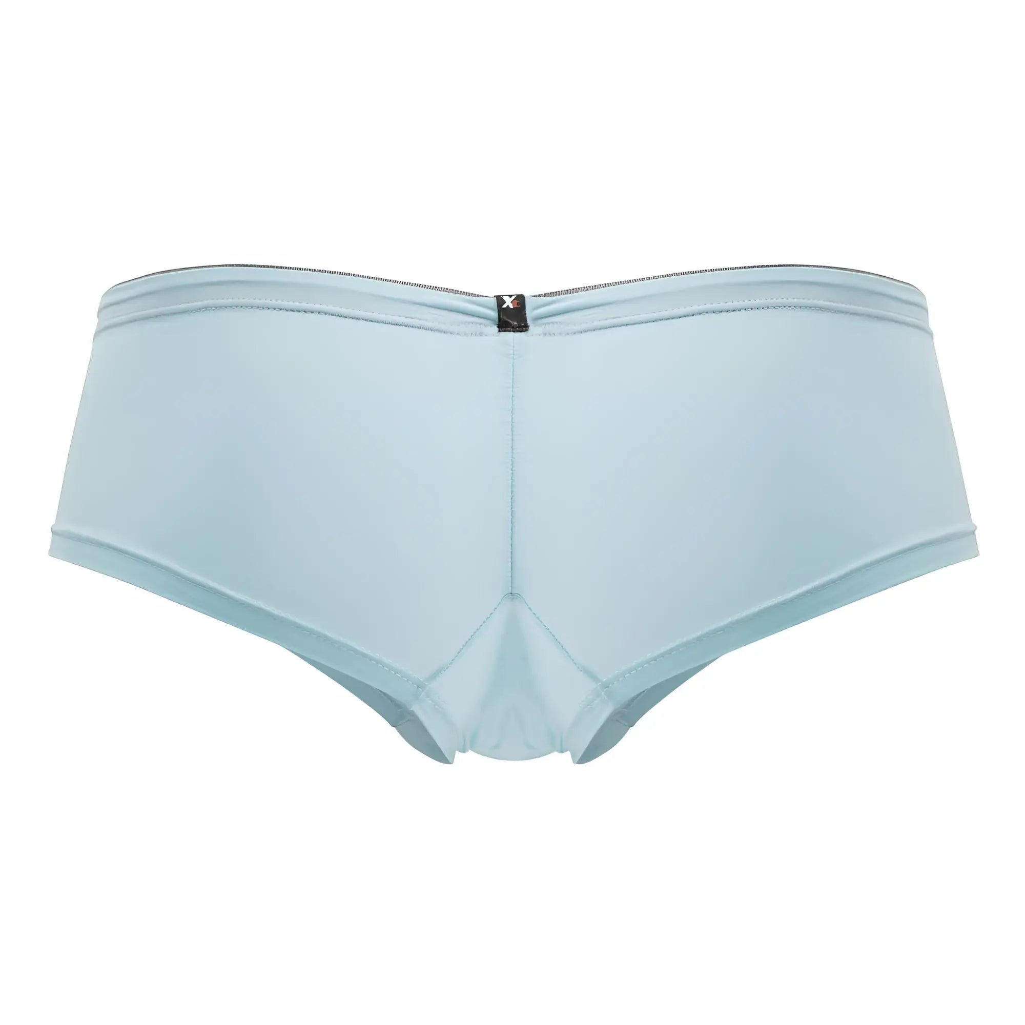 Light blue xtremen 91219 microfiber trunks with smooth texture subtle seams and small black waistband logo
