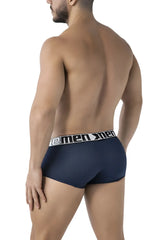 Navy xtremen 91222 microfiber men’s briefs with white elastic waistband and men x men logo in black text