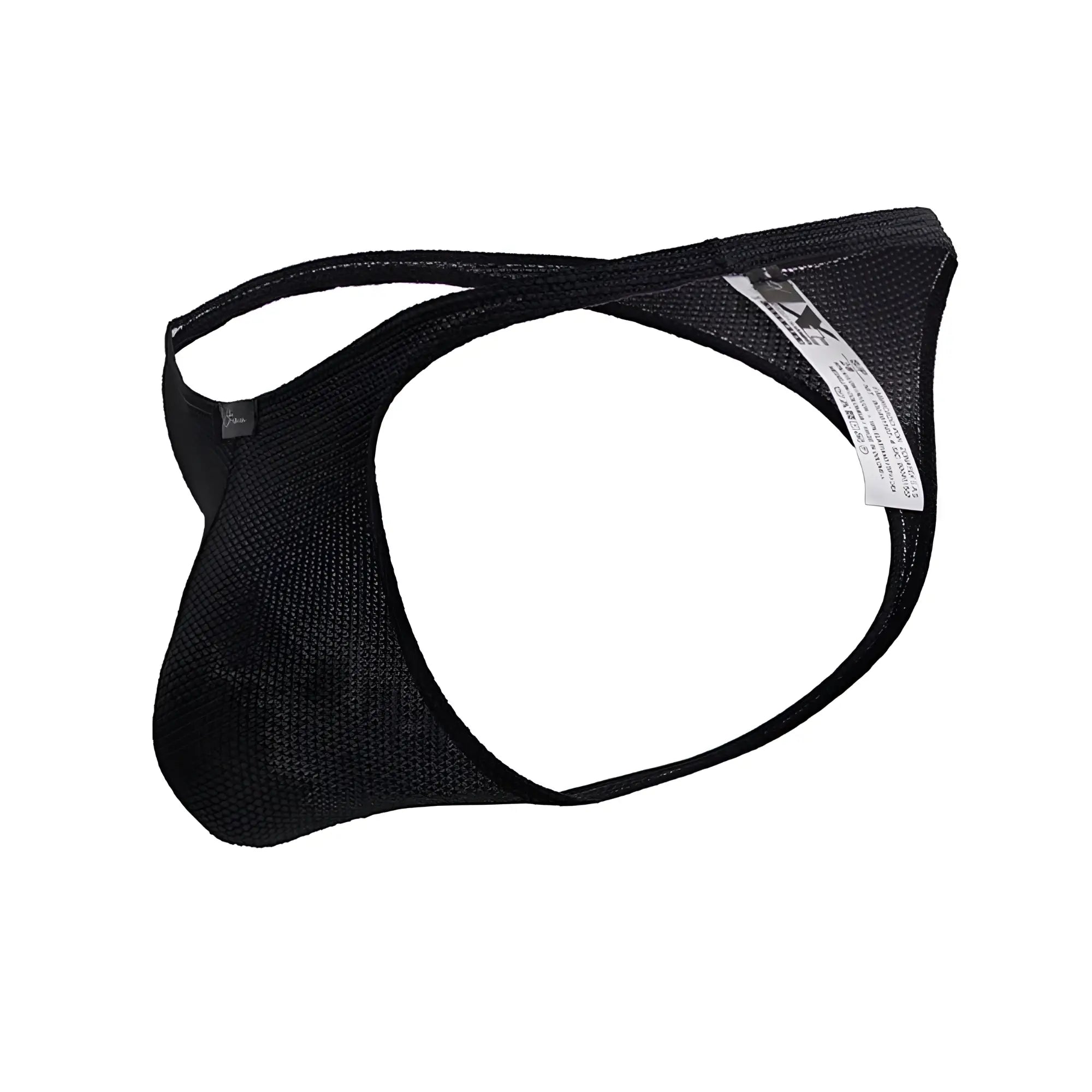 Black xtremen 91223 microfiber thong briefs with sleek mesh fabric and reinforced stitching along the edges