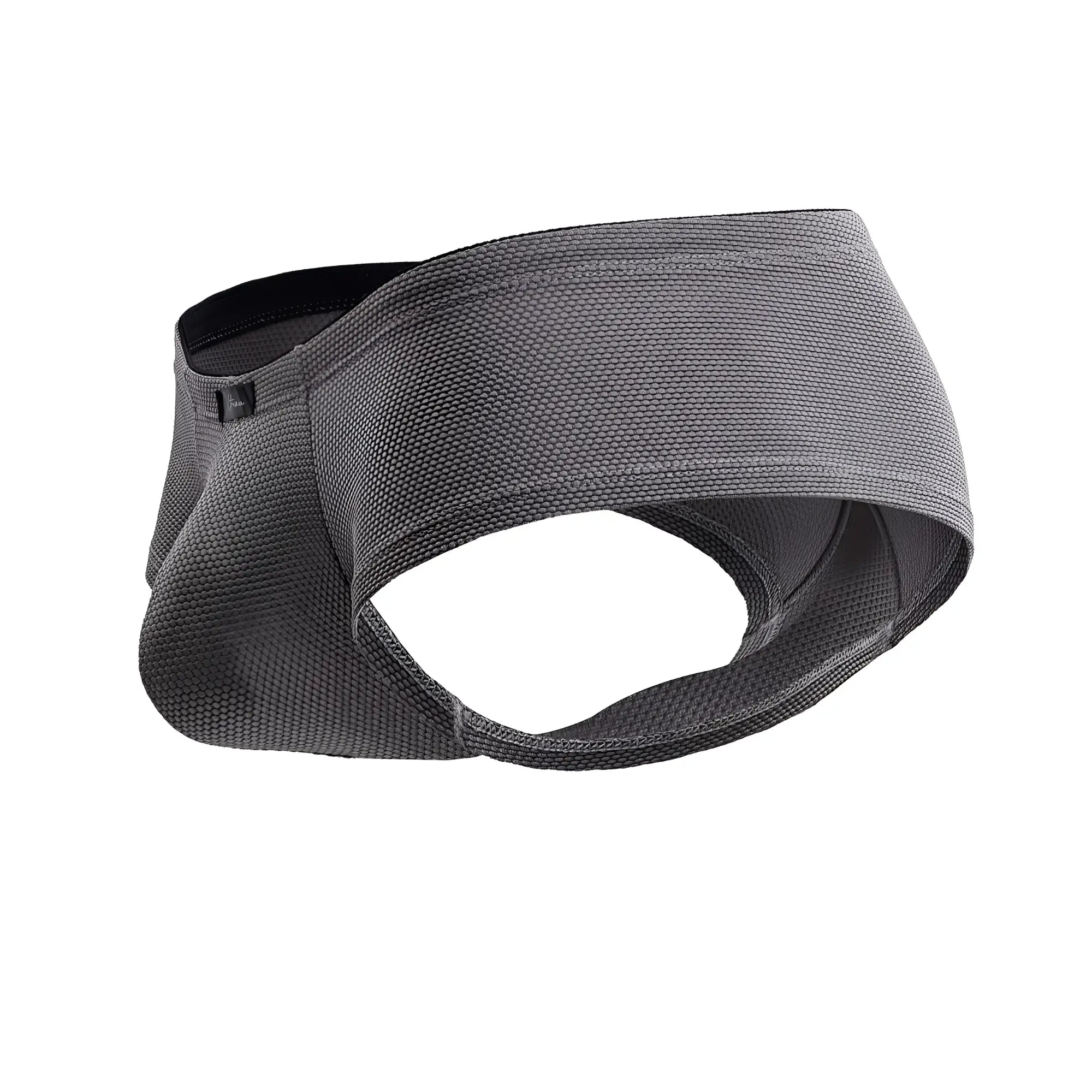 Xtremen 91225 gray microfiber trunks with gray mesh athletic support belt featuring breathable fabric and black lining