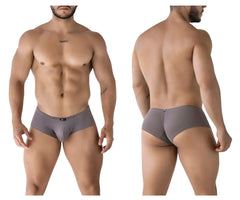 Xtremen 91225 microfiber gray men’s trunks with subtle stripe texture and small black brand tag at the waistband