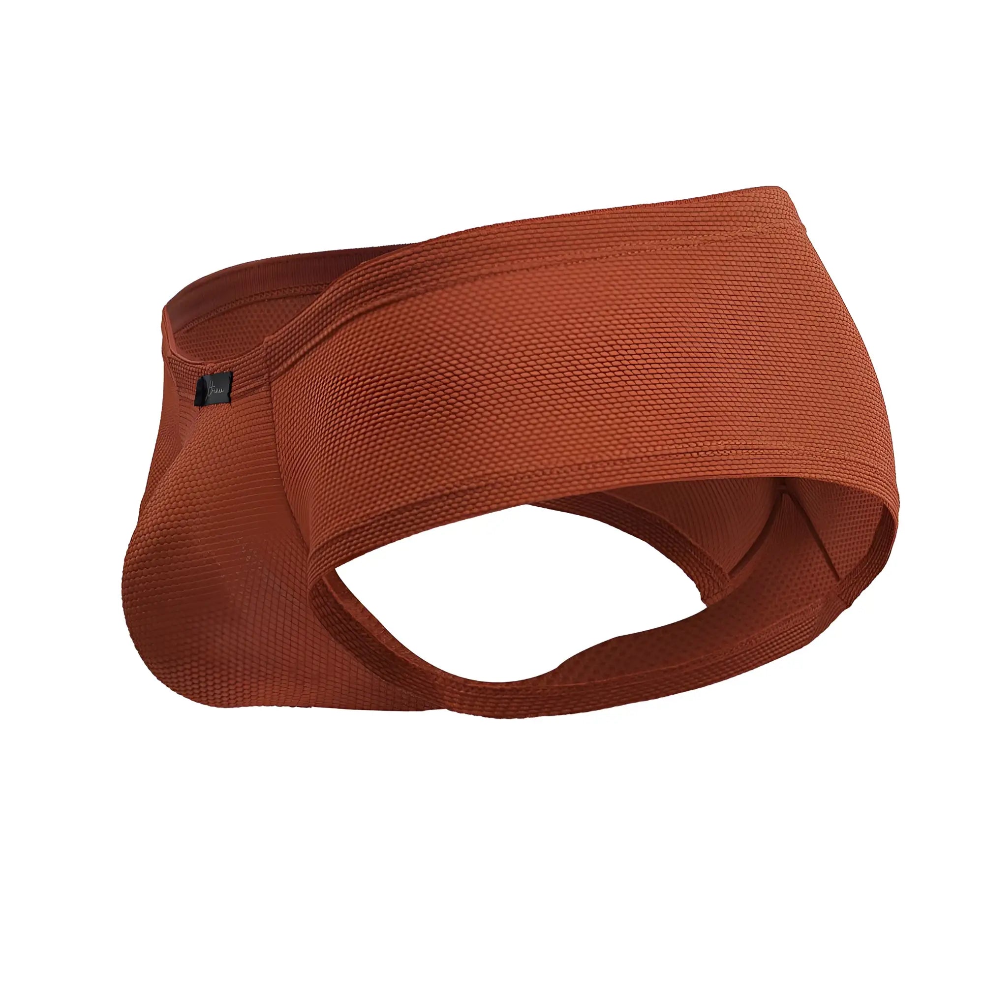 A rust-colored textured fabric headband with snug elasticated edges for comfortable fit by xtremen 91225 microfiber trunks