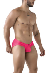 Xtremen 91227 microfiber briefs in fuchsia bright pink mesh with a snug form-fitting design