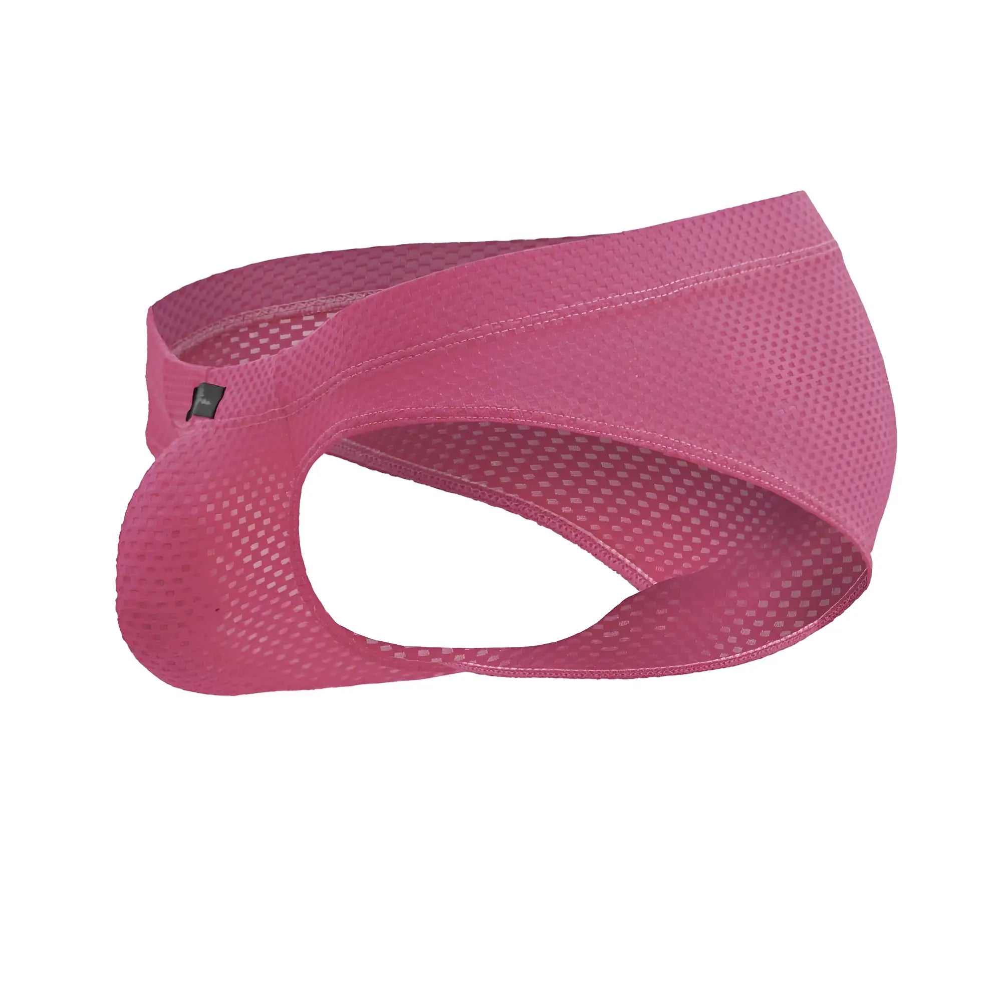 Xtremen 91227 microfiber briefs in fuchsia with pink mesh athletic supporter contoured design and reinforced seams