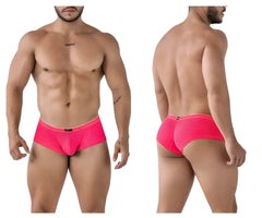 Vibrant pink xtremen 91228 microfiber trunks with snug mesh briefs and a black brand tag at the waistband
