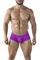 Purple xtremen 91228 microfiber trunks with a snug form-fitting mesh brief design