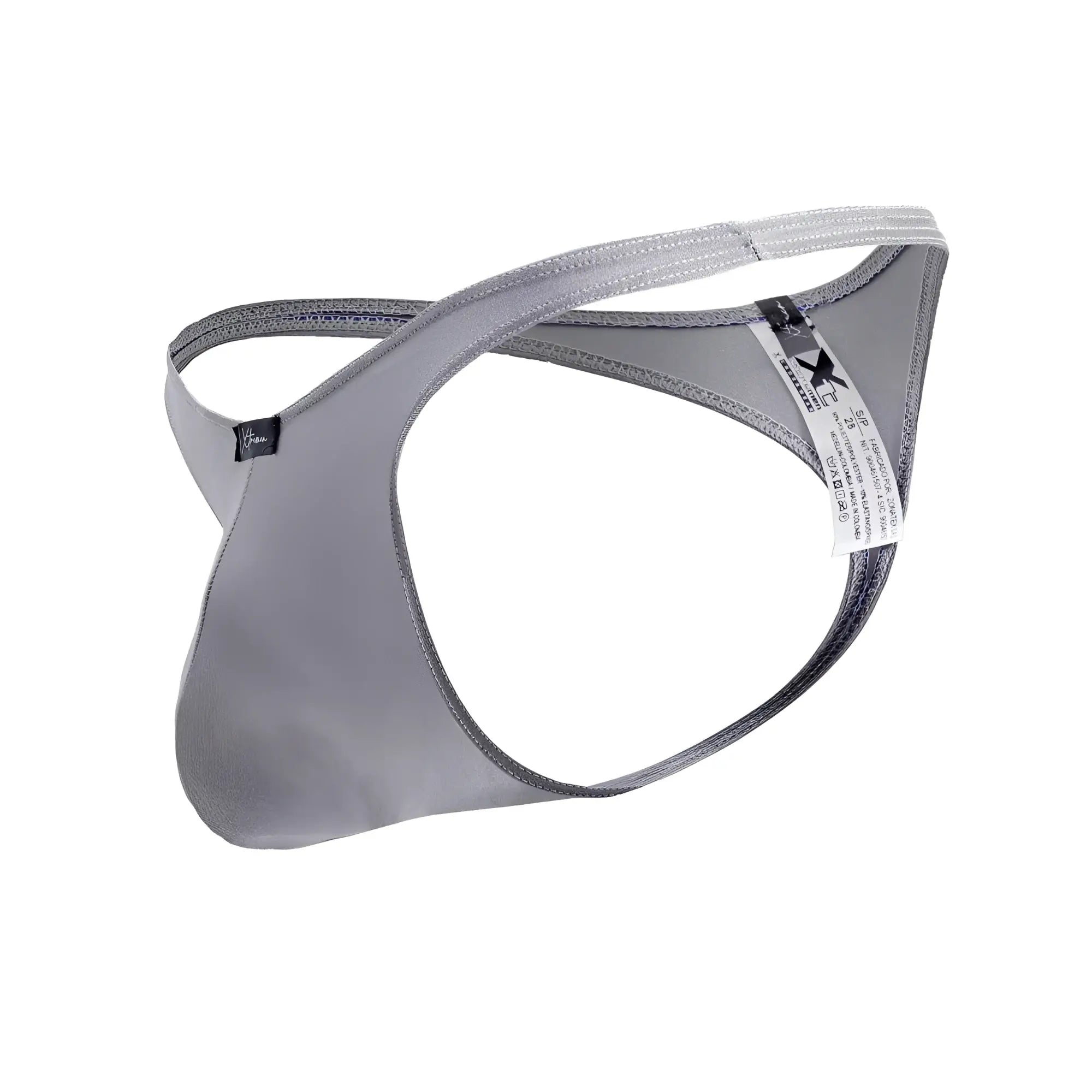 Gray xtremen 91232 microfiber men’s thong made of smooth stretchy fabric with sleek design and reinforced stitching