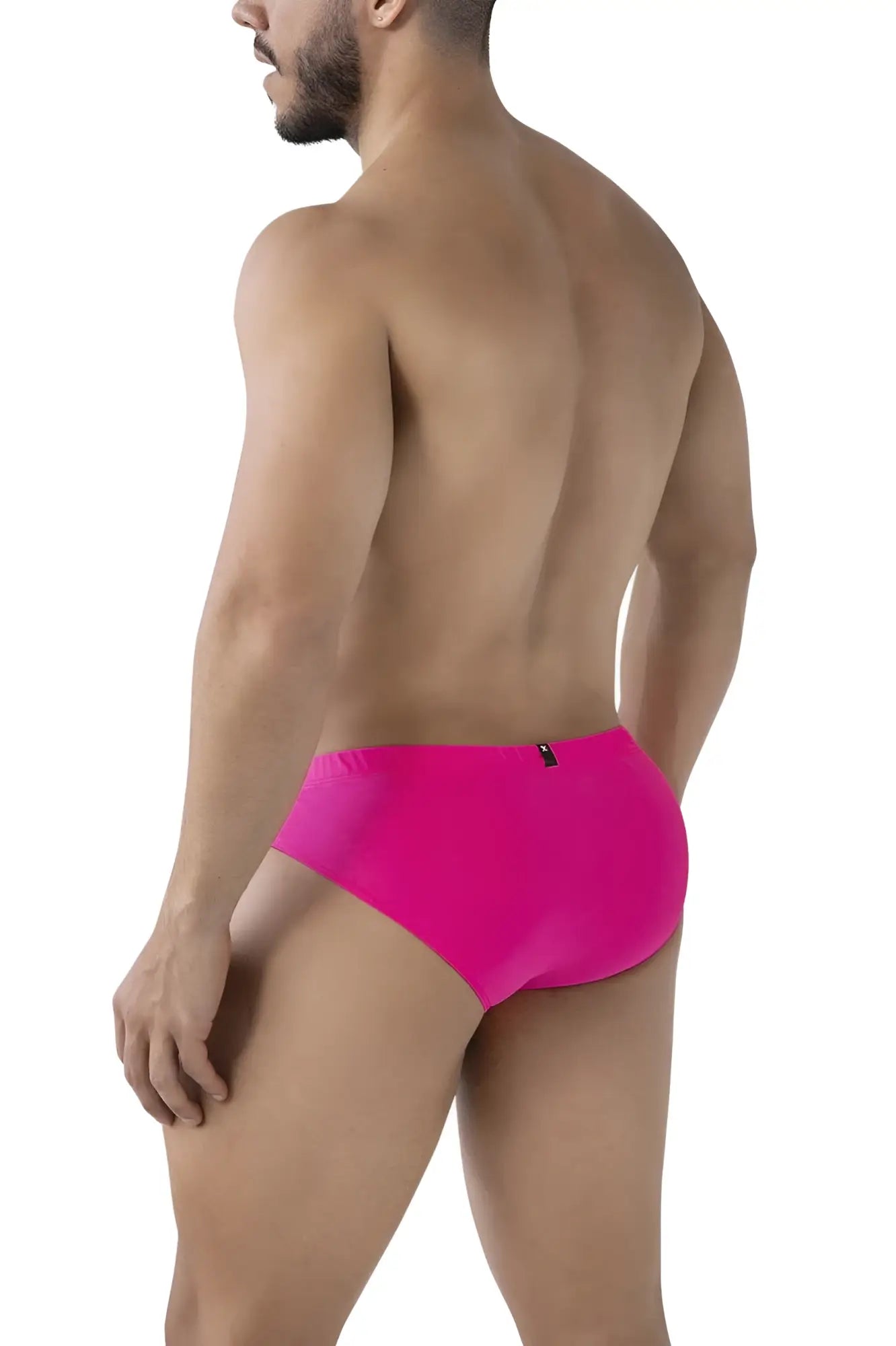 Xtremen 91233 microfiber briefs in fuchsia with a bright pink sleek form-fitting design for comfortable wear