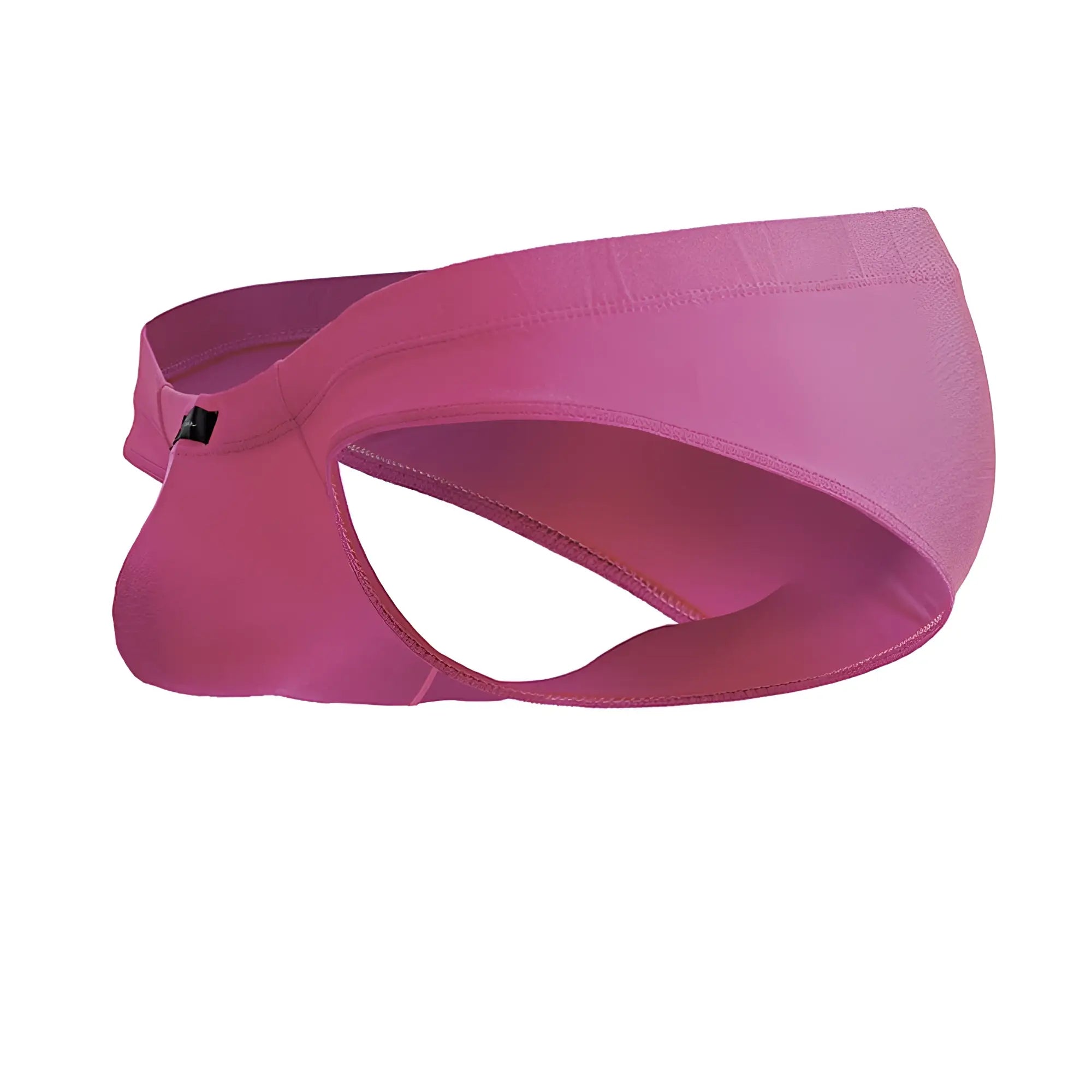 A soft pink stretchy fabric headband with a sleek modern design complementing xtremen 91233 microfiber briefs fuchsia
