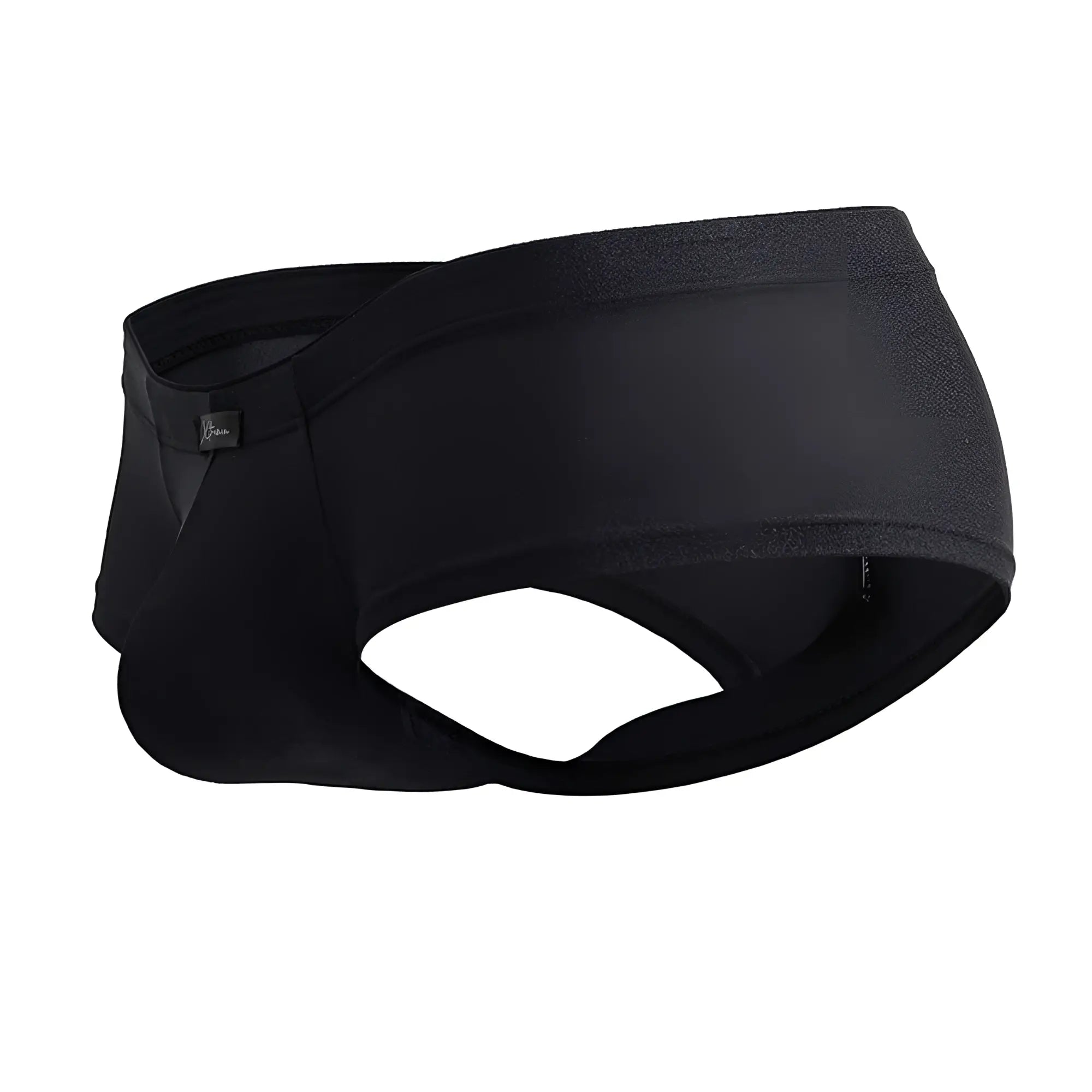 Black xtremen 91234 microfiber trunks featuring a smooth stretchy fabric and contoured design for men