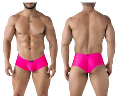 Vibrant pink xtremen 91234 microfiber trunks with sleek form-fitting design and black brand tag at the waistband