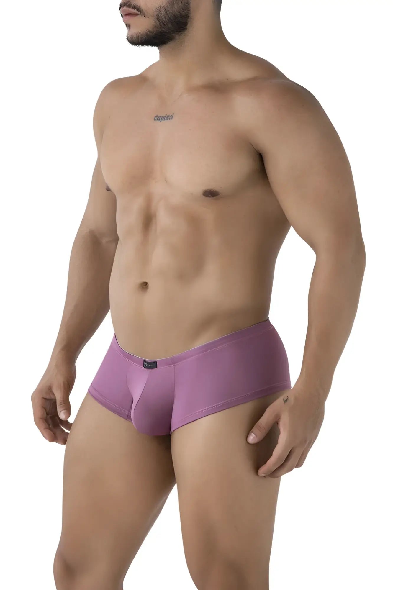 Xtremen 91240 microfiber trunks in blackberry featuring smooth form-fitting fabric and a small brand tag on the waistband