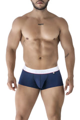Navy blue Xtremen 91243 microfiber boxer briefs with white waistband and subtle red trim for comfortable wear