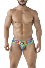 Xtremen 91248 printed briefs color bubbles with vibrant rainbow candy-themed glossy playful print
