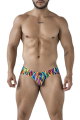 Xtremen 91248 printed briefs color waves vibrant rainbow wave-patterned men’s briefs in stretchy form-fitting fabric