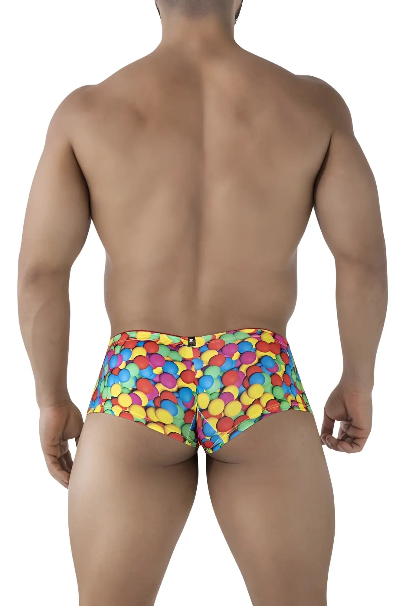 Xtremen 91249 printed trunks vibrant rainbow bubble patterned men’s briefs in soft comfortable fabric