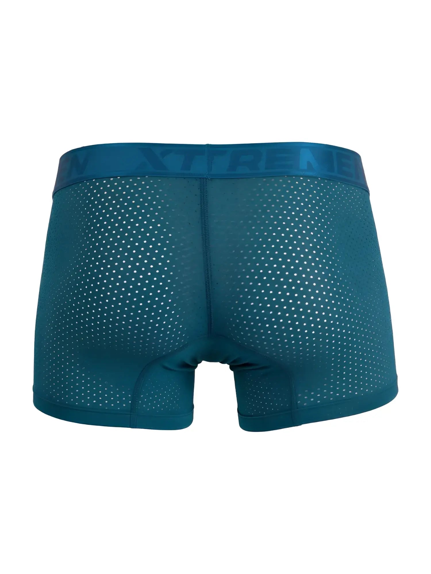 Teal microfiber mesh boxer briefs with matching xtreme elastic waistband in petrol color from Xtremen 91251 collection