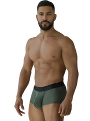 Men’s xtremen 91252 microfiber mesh olive green briefs with black elastic waistband for comfortable wear