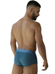 Xtremen 91252 microfiber mesh trunks in petrol blue with light blue elastic waistband and breathable fabric design