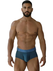 Xtremen 91252 microfiber mesh trunks in petrol blue with matching elastic waistband for men’s underwear