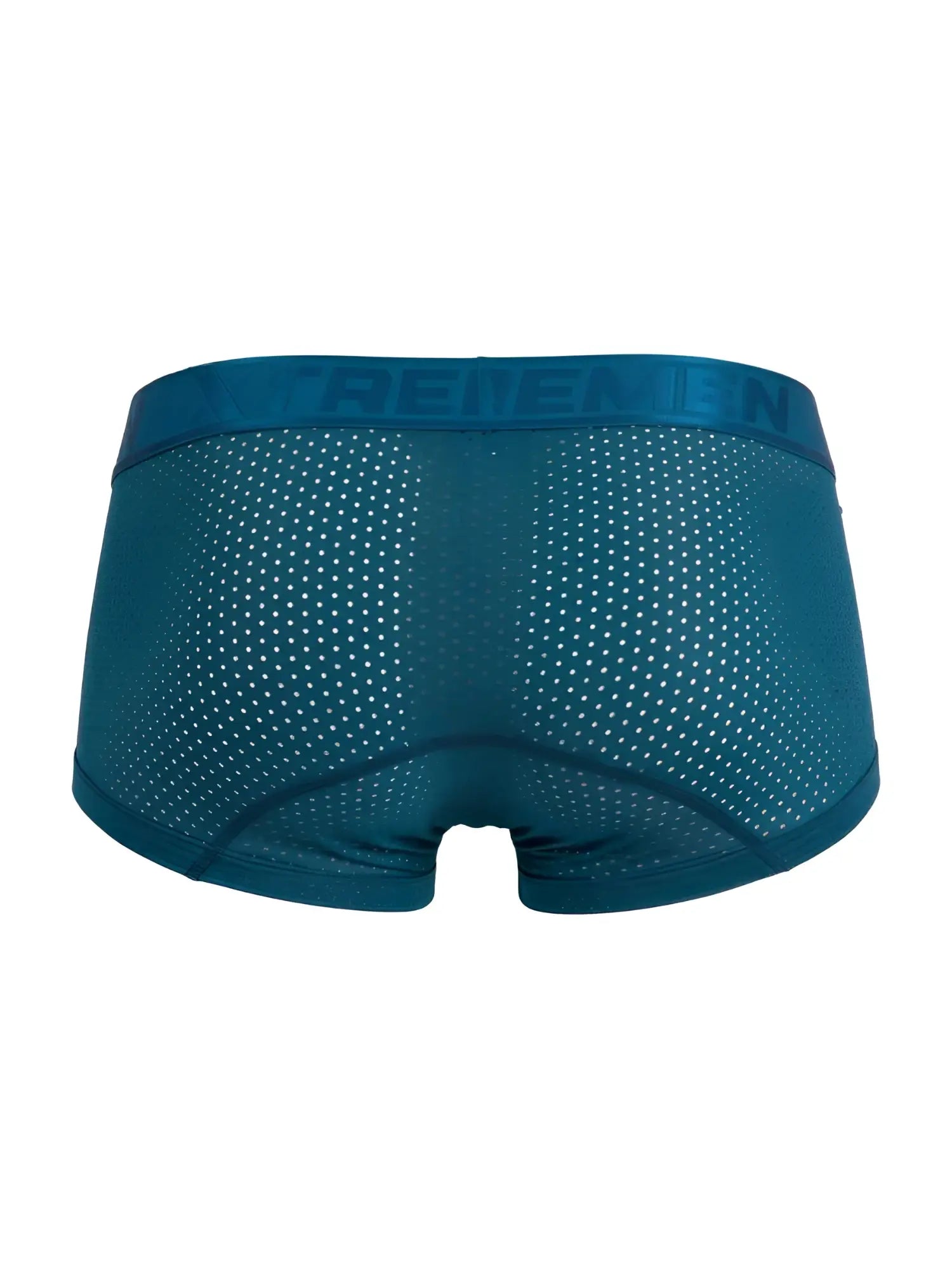Teal Xtremen 91252 microfiber mesh briefs with breathable fabric and solid treemen elastic waistband in petrol color