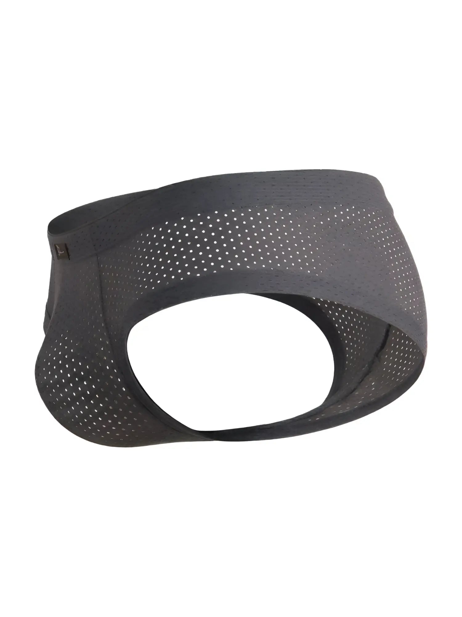 Black xtremen 91269 microfiber mesh briefs with perforated design and snug form-fitting fit in gray color