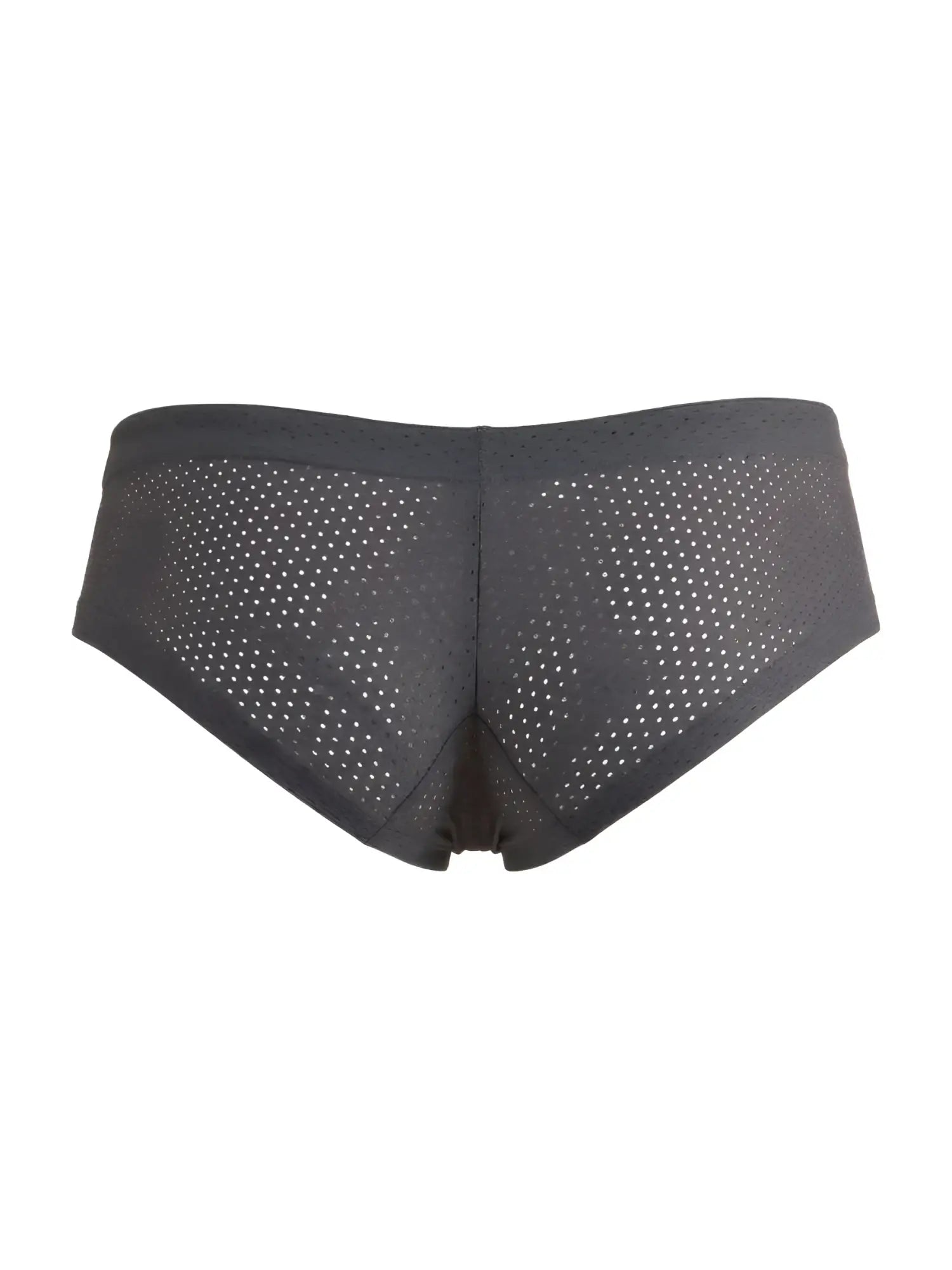 Xtremen 91269 gray microfiber mesh briefs with black perforated design and elastic waistband for breathable comfort