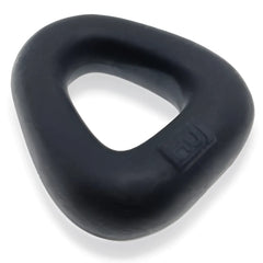 Black silicone triangle-shaped grip ring with matte finish and embossed branding for zoid wide-base bulge c-ring