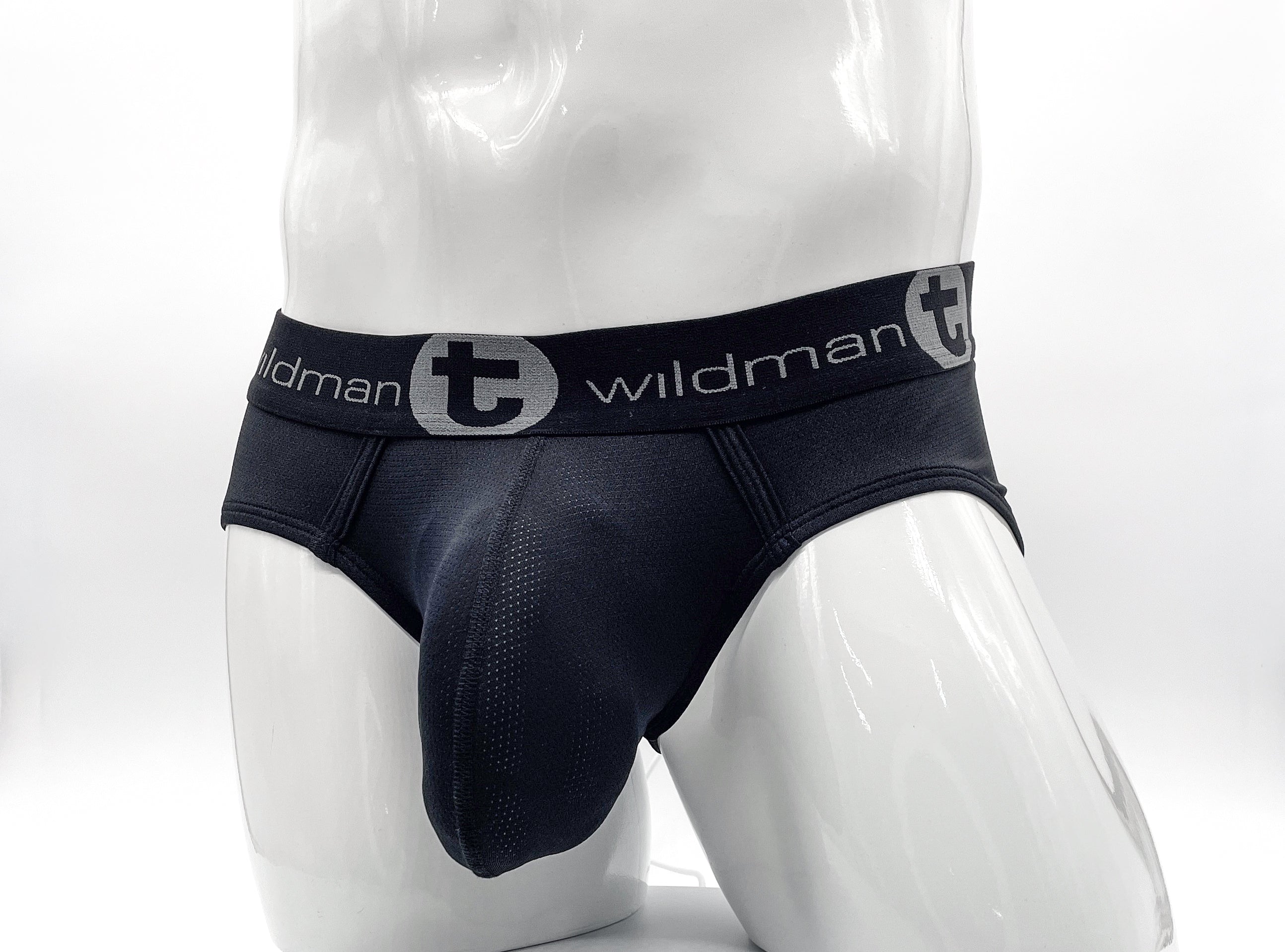 WildmanT Mesh Big Boy Pouch Brief Black - EricSaloDesign.com