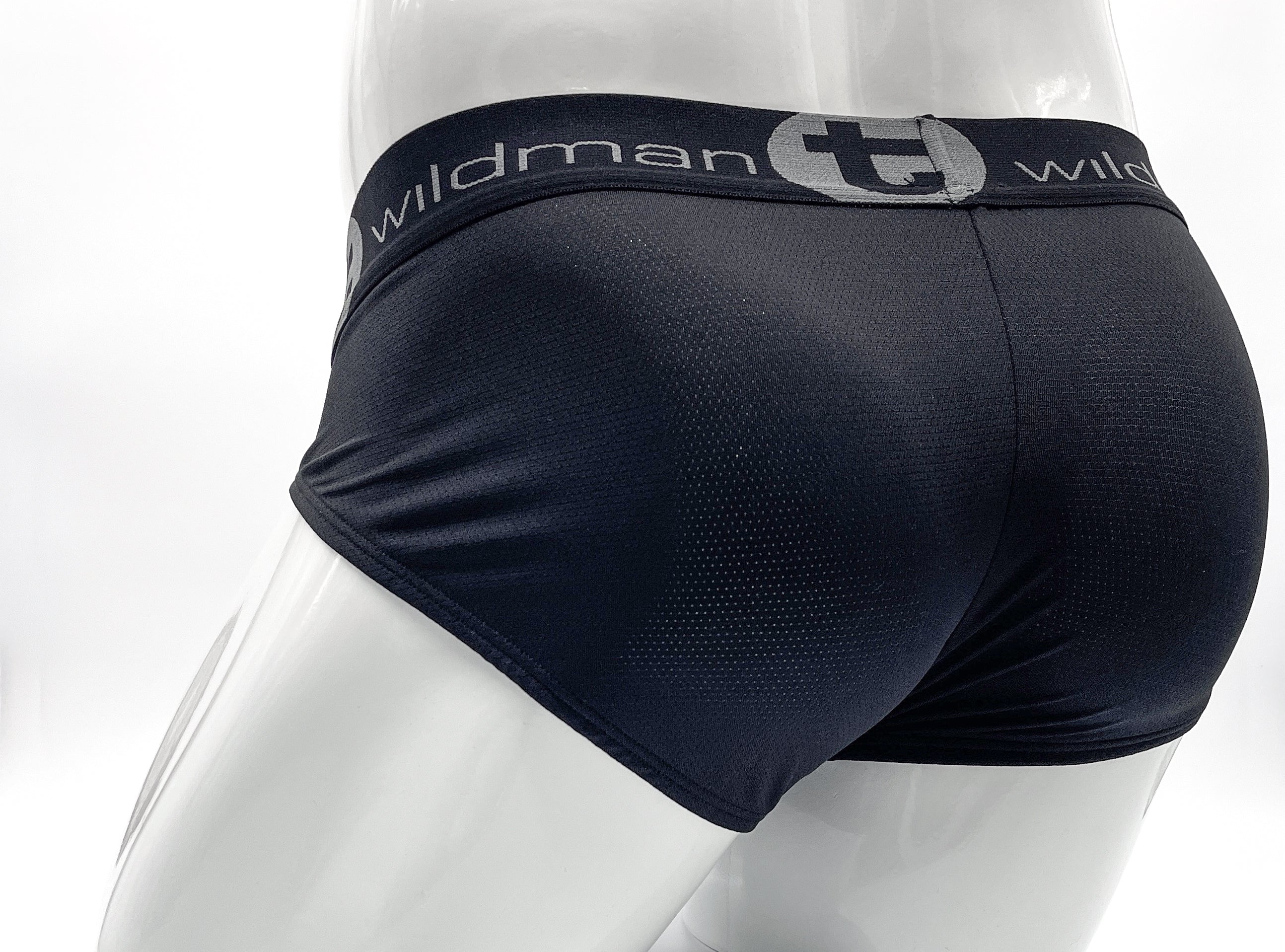 WildmanT Mesh Big Boy Pouch Brief Black - EricSaloDesign.com