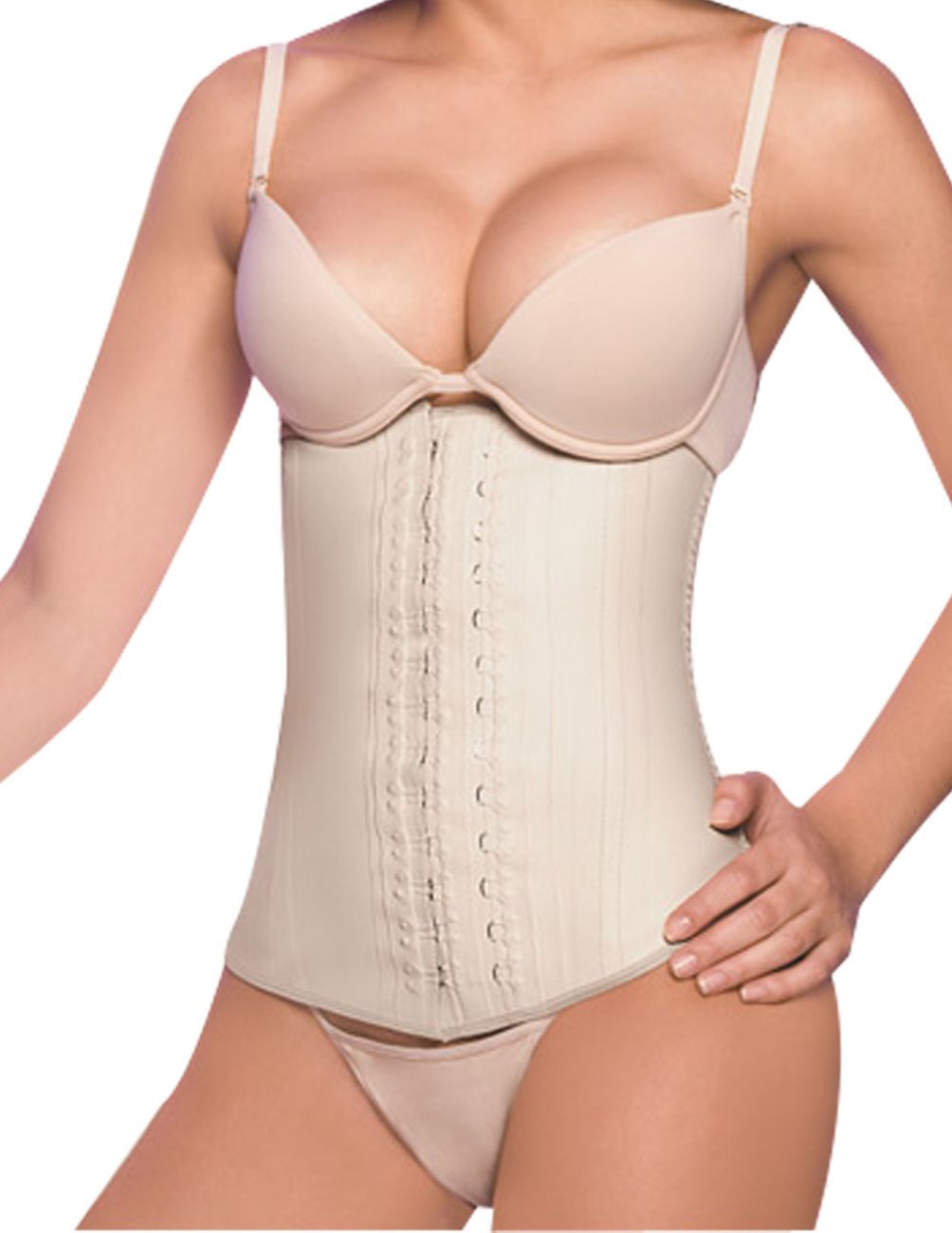 Ann Chery 2025 Gaine amincissante en latex Couleur beige