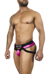 BiteWear BW2023108 Tuxedo Banana Jockstrap Color Fuchsia