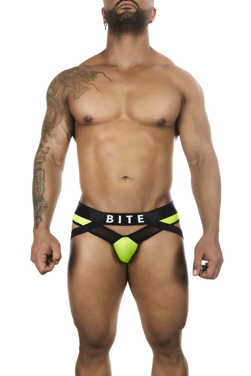 BiteWear BW2023108 Tuxedo Banana Jockstrap Couleur Vert