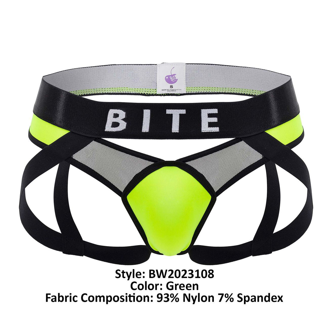 BiteWear BW2023108 Tuxedo Banana Jockstrap Couleur Vert