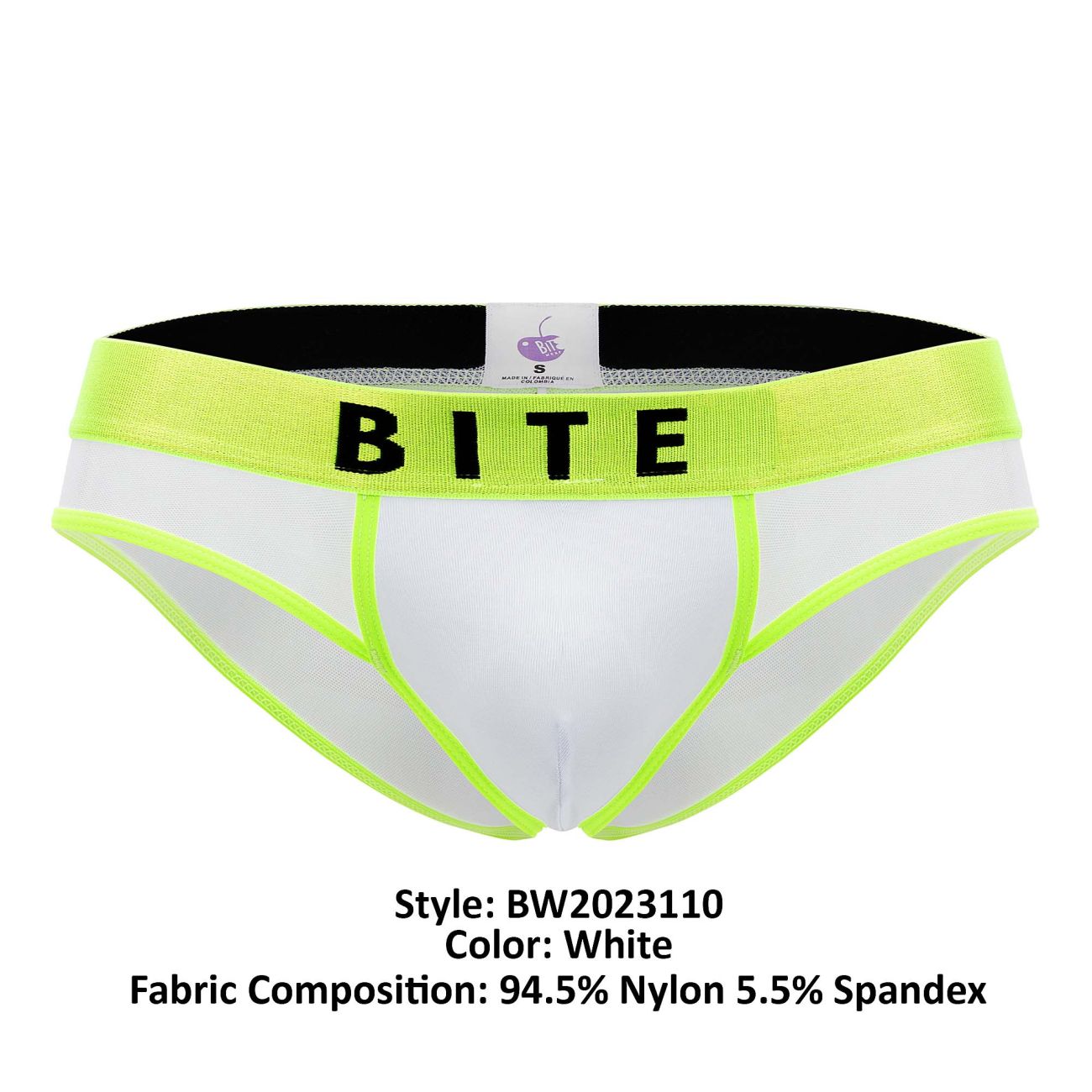 BiteWear BW2023110 Sweet Kiwi Slips Farbe Weiß