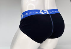 WildmanT Big Boy Pouch Cotton Brief Black and Blue - EricSaloDesign.com