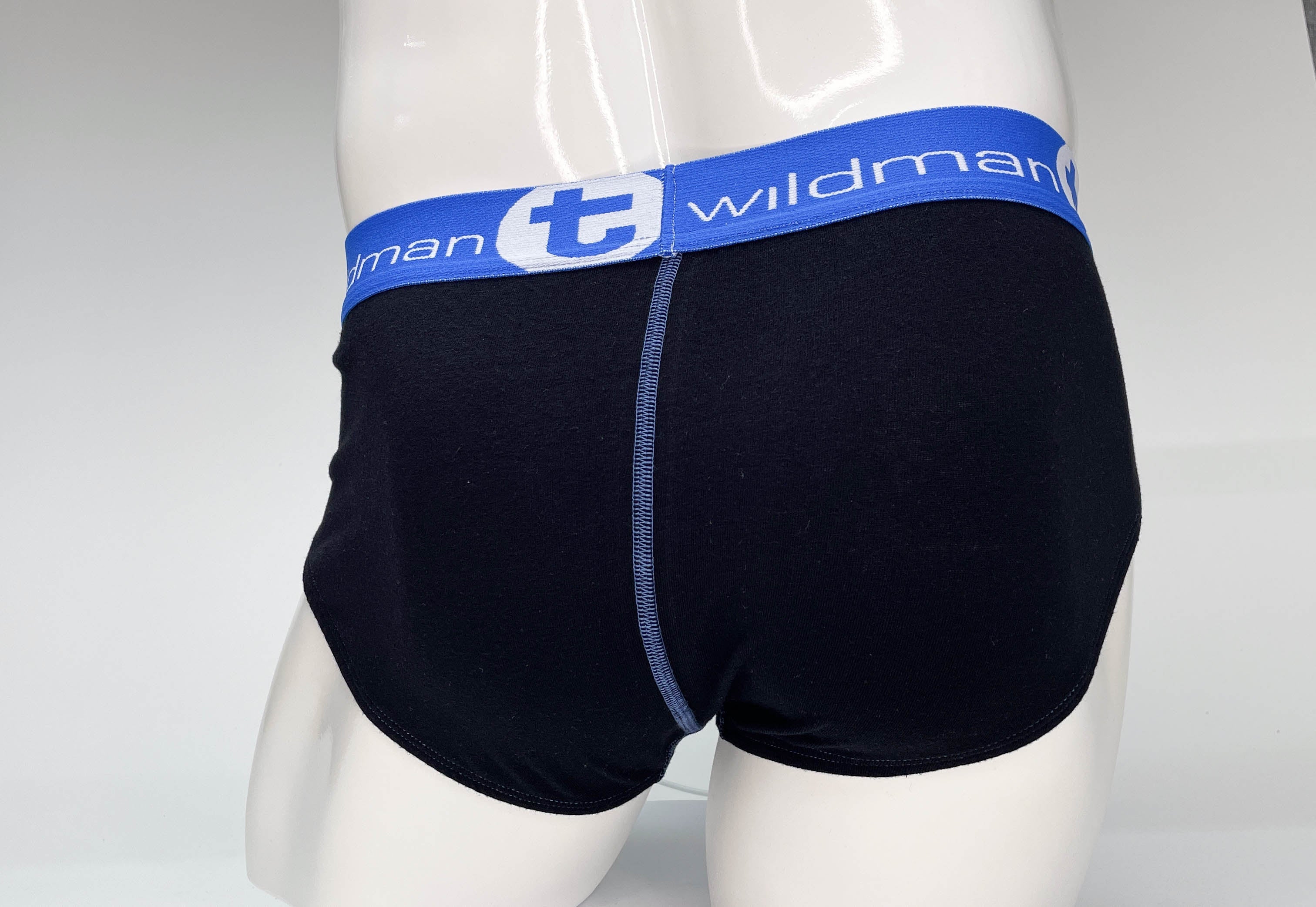 WildmanT Big Boy Pouch Cotton Brief Black and Blue - EricSaloDesign.com