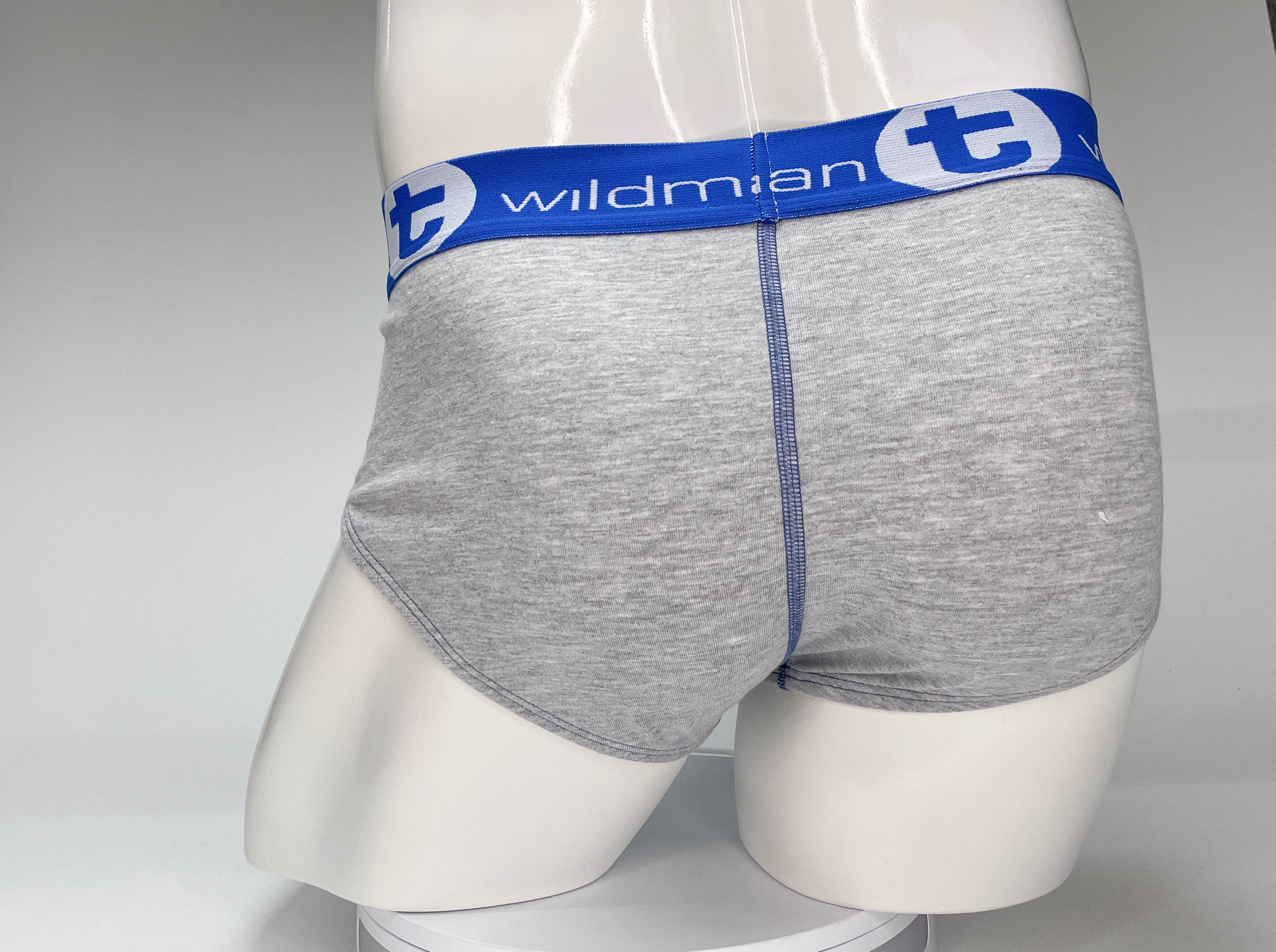 WildmanT Big Boy Pouch Cotton Brief Gray and Blue - EricSaloDesign.com