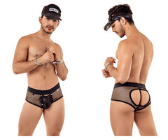 CandyMan 99414 Police Man Costume outfit Briefs Color Black
