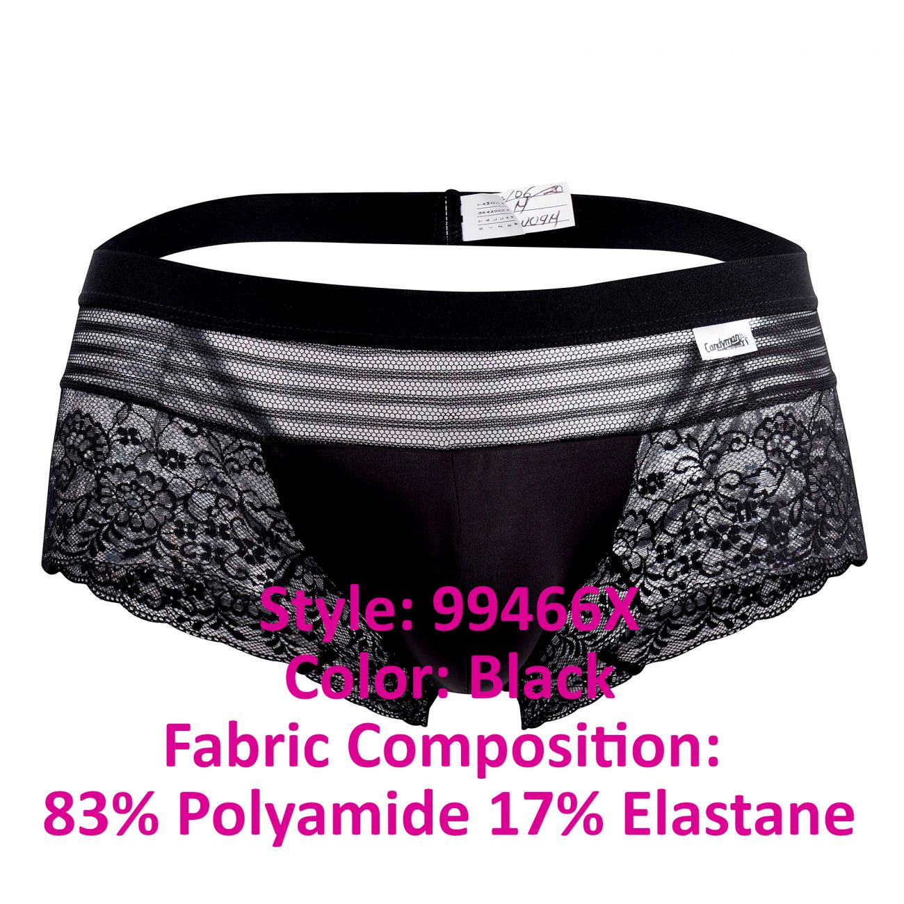 CandyMan 99466X Spitzenslip Farbe Schwarz