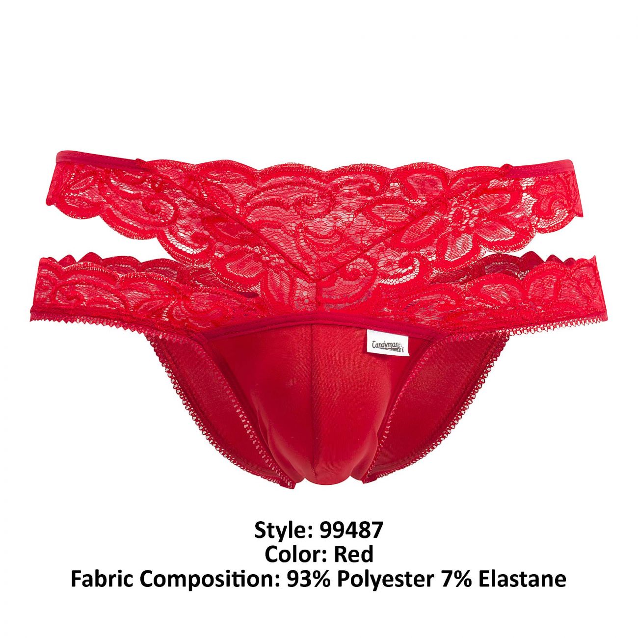 CandyMan 99487 Bikini double en dentelle Couleur rouge