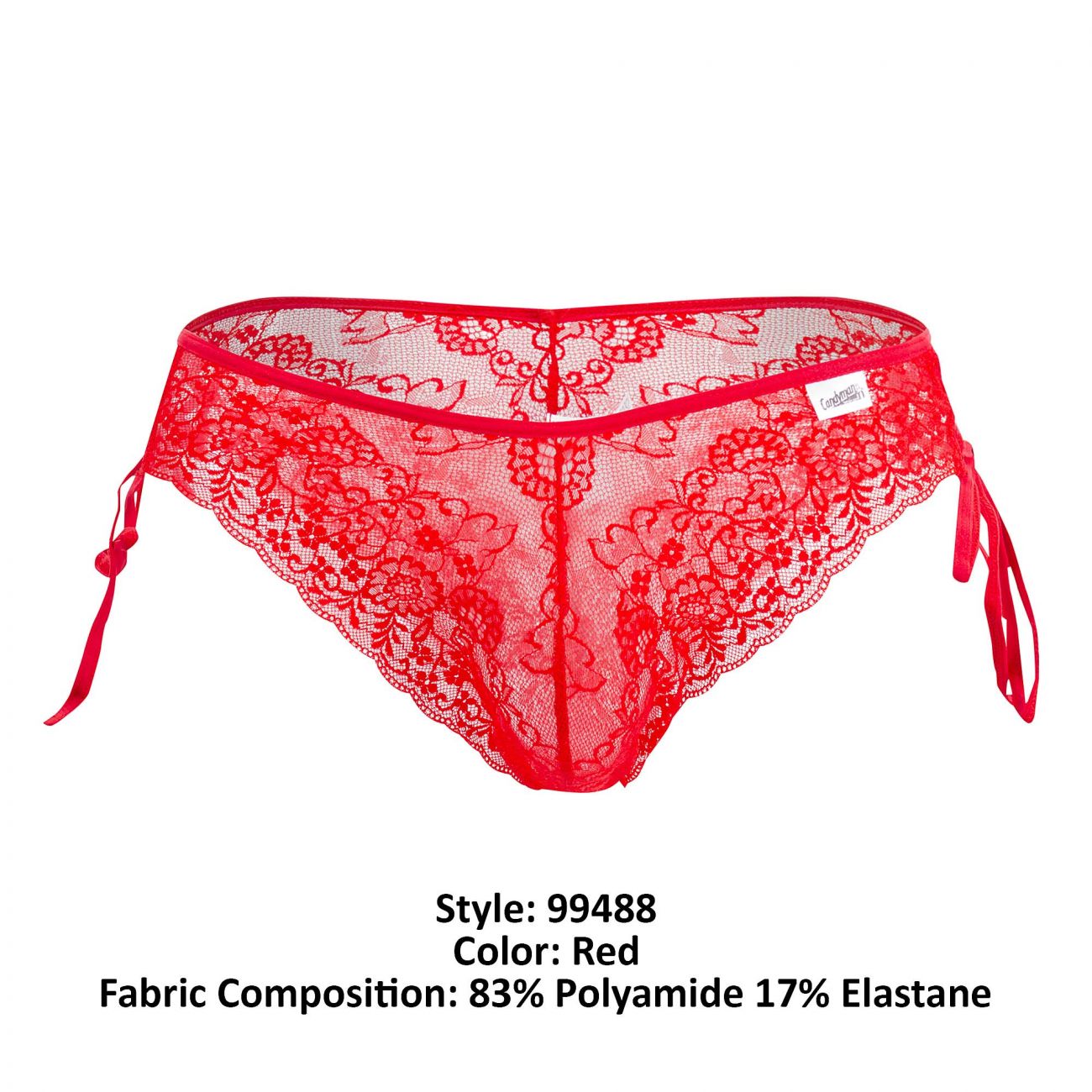 CandyMan 99488 Bikini en dentelle à nouer sur le côté Couleur Rouge