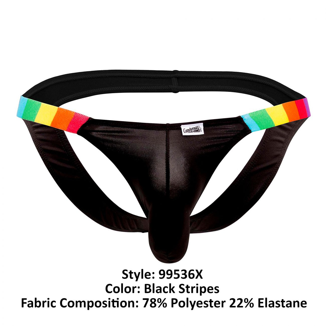 CandyMan 99536X Bikini Jockstrap Couleur Rayures Noires