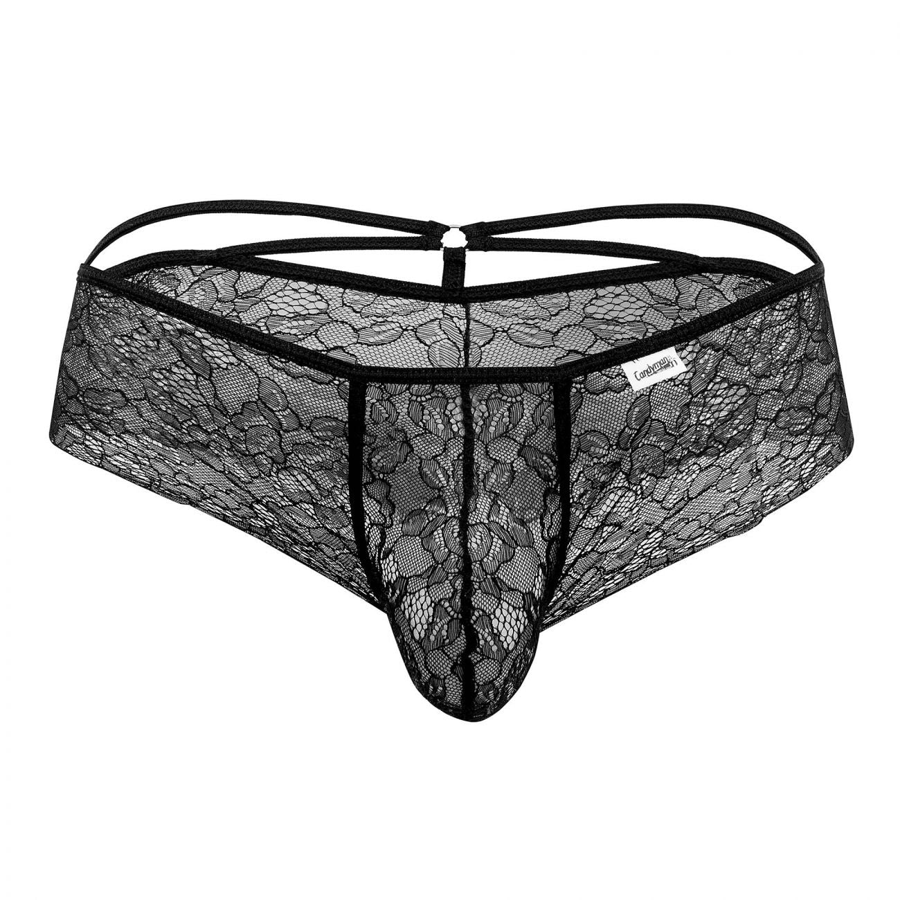 CandyMan 99537 Spitzen-Boyshort-Tangas, Farbe Schwarz